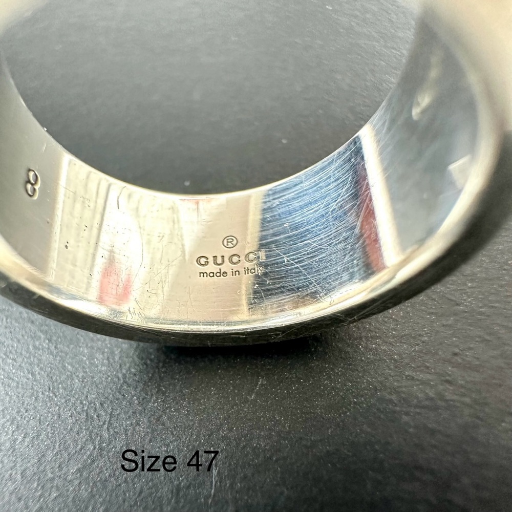 GUCCI Silver 925 Ring size 47 or 4.25 - Picture 7 of 13